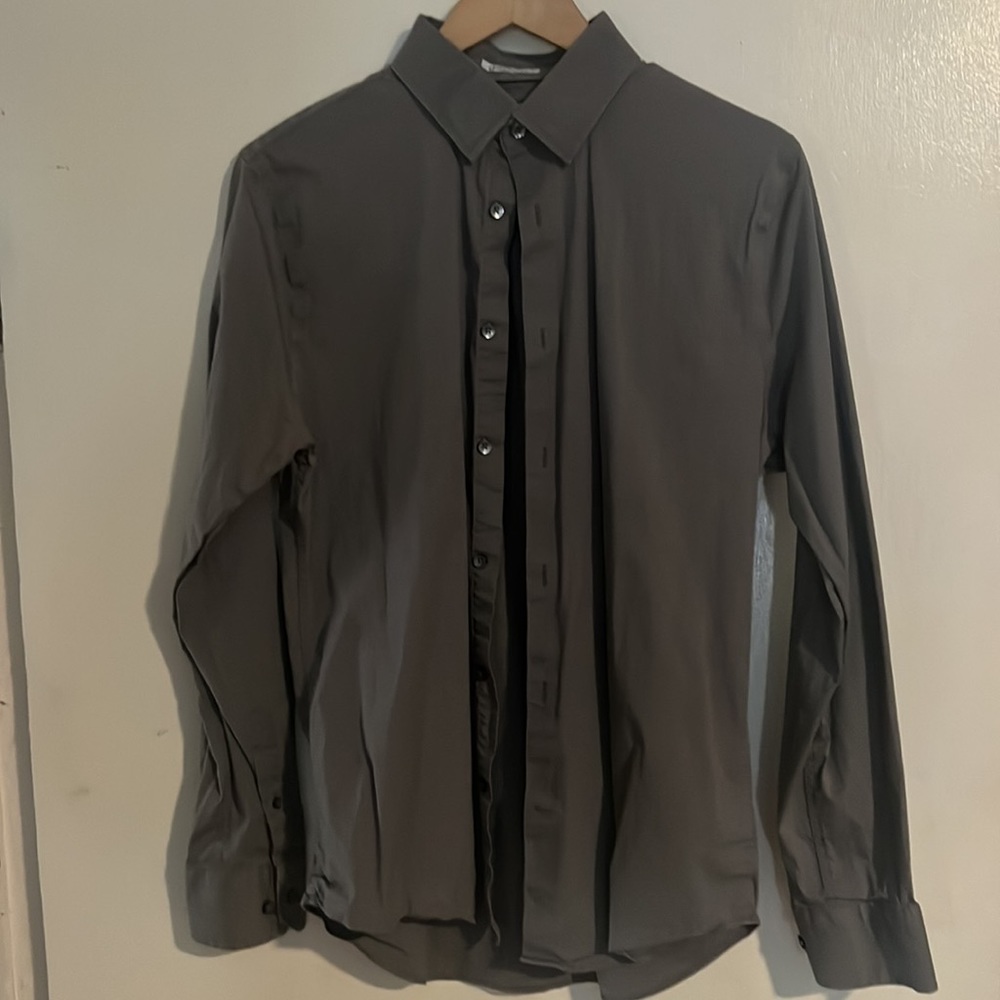 Dark Grey, Express Button Down, Extra Slim Fit - image 3